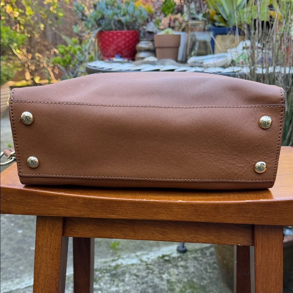 Michael Kors Tan Leather Satchel - Picture 4 of 8